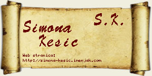 Simona Kesić vizit kartica